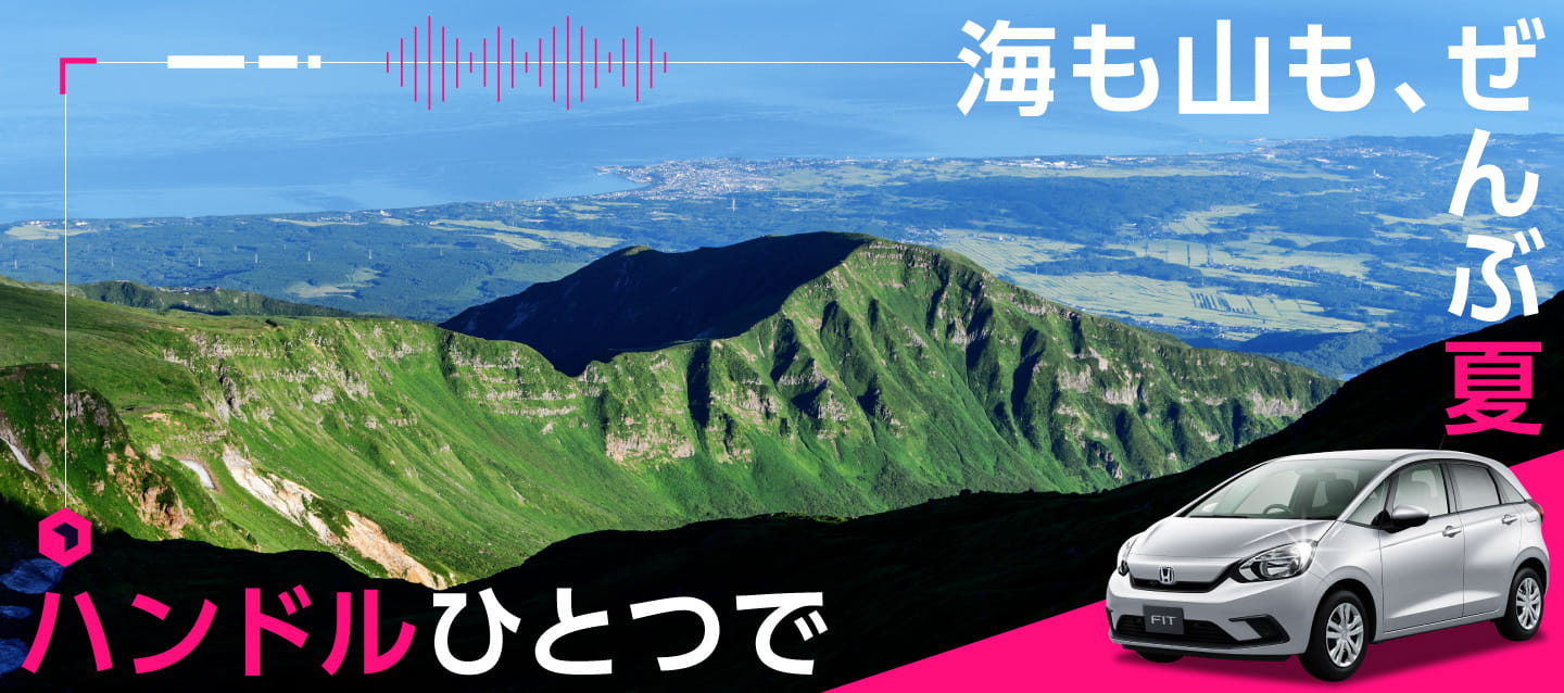 ハンドルひとつで、海も山も、ぜんぶ夏 !