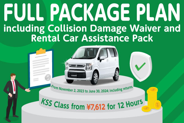 Full package plan including Collision Damage Waiver and Rental Car Assistance Pack