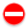 Japanese main road signs:No entry