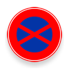 Japanese main road signs:No parking or stopping