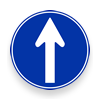Japanese main road signs:Designated direction only1
