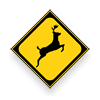 Japanese main road signs:Animal crossing