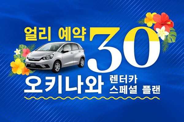 【얼리 예약 30】오키나와 렌터카 스페셜 플랜!! (7월～8월)