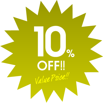 10%OFF!!