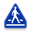 Japanese main road signs:Pedestrian crossing