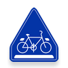 Japanese main road signs:Bicycle crossing lane